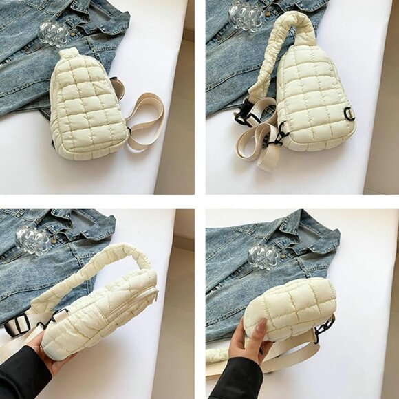 Luxury Quilted Crossbody Bag with Adjustable Strap - Perfect for Travel - Picture 4 of 5